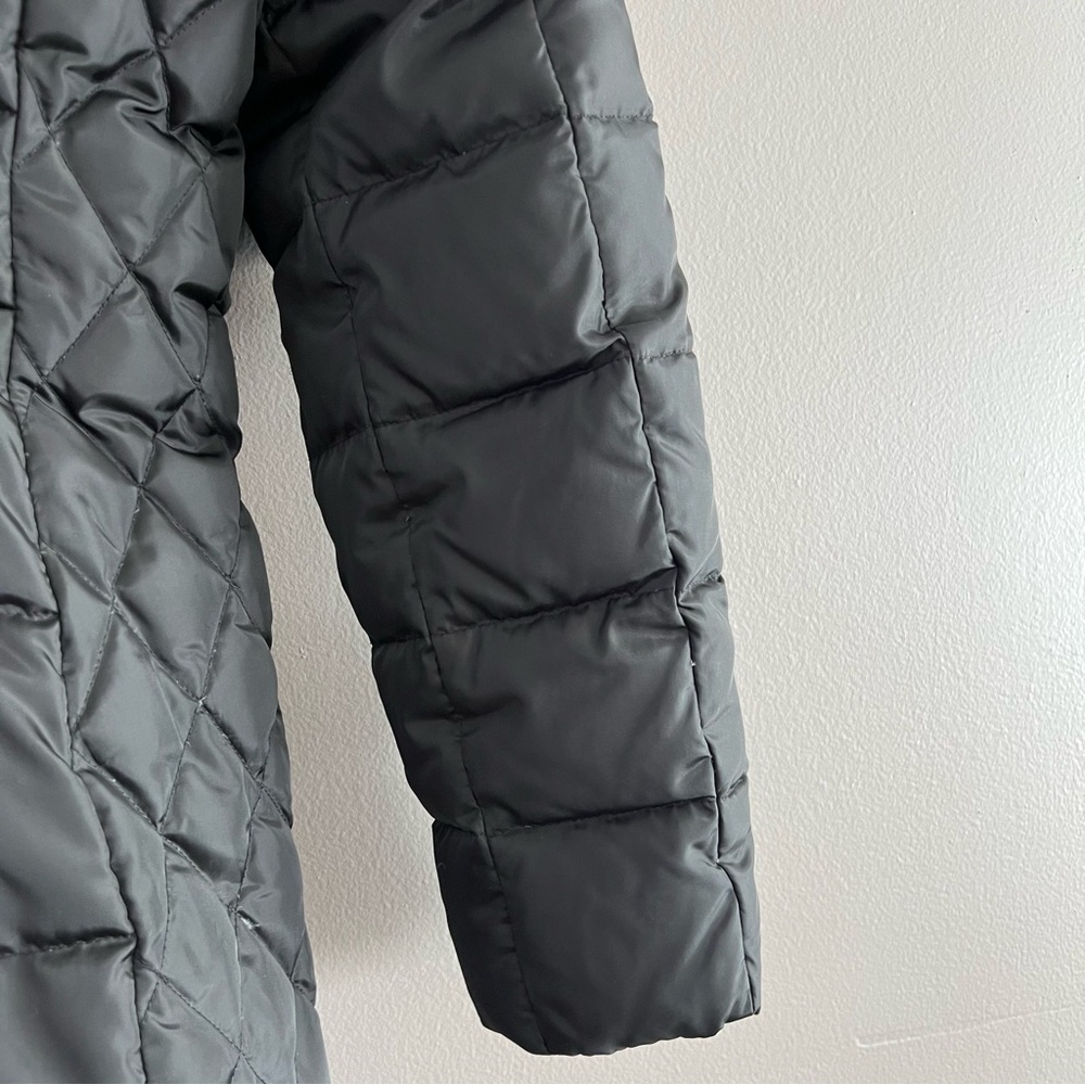 Michael Kors Women’s Puffer Quilted Coat Down Jacket Hooded Gold Zip Black Sz M - Picture 14 of 16